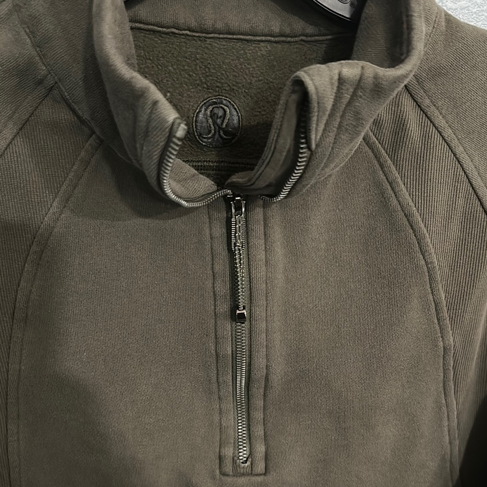 Lululemon Olive Green Half-Zip Pullover - Picture 2 of 5